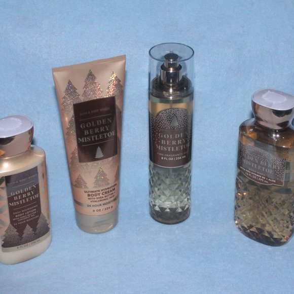Bath & Body Works Other - BATH AND BODY WORKS **4 FULL SIZE ITEMS** Golden Berry Mistletoe